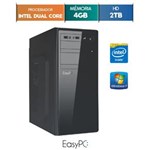 Ficha técnica e caractérísticas do produto Computador Desktop Easypc Intel Dual Core 2.41 4Gb Hd 2Tb Windows 7