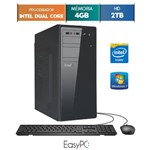Ficha técnica e caractérísticas do produto Computador Desktop Easypc Intel Dual Core 2.41 4gb Hd 2tb Windows