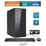 Ficha técnica e caractérísticas do produto Computador Desktop Easypc Intel Dual Core 2.41 8gb Hd 320gb Windows