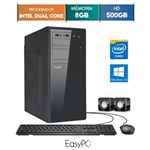 Ficha técnica e caractérísticas do produto Computador Desktop Easypc Intel Dual Core 2.41 8Gb Hd 500Gb Windows 10