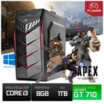 Ficha técnica e caractérísticas do produto Computador Gamer Intel Core I3 1tb 8gb Ram Gt710 2gb + Jogos Pyx One