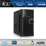 Ficha técnica e caractérísticas do produto Computador Desktop Icc Iv1840s3 Intel Dual Core 2.41ghz 4gb HD 320gb USB 3.0 Hdmi Full HD
