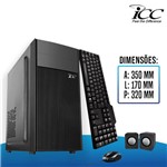 Ficha técnica e caractérísticas do produto Computador Desktop ICC IV1847KW Intel Dual Core 4GB HD 240GB Kit Mult