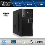 Ficha técnica e caractérísticas do produto Computador Desktop Icc Iv1882s Intel Dual Core 2.41ghz 8gb HD 1tb USB 3.0 Hdmi Full HD