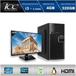 Ficha técnica e caractérísticas do produto Computador Desktop ICC IV2340S3M18 Intel Core I3 3.20 Ghz 4gb HD 320GB HDMI FULL HD Monitor LED 18,5"