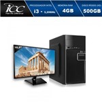 Computador Desktop ICC IV2341SM18 Intel Core I3 3.20 Ghz 4gb HD 500GB HDMI FULL HD Monitor LED 18,5"