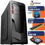 Ficha técnica e caractérísticas do produto Computador Desktop Intel Core 2 Duo 4gb HD 320gb Linux