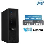 Ficha técnica e caractérísticas do produto Computador Desktop Slim 3green Intel Dual Core 2.8Ghz 4GB HD 320GB HDMI Full HD
