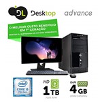 Ficha técnica e caractérísticas do produto Computador Dl Advance - Intel Core I5, 4gb, Hd 1tb,usb3.0, Linux + Monitor 19,5", Mouse e Teclado