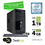 Ficha técnica e caractérísticas do produto Computador DL Advance - Intel Core I5, 4GB, HD 1TB, USB3.0, Linux + Mouse e Teclado