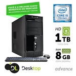 Ficha técnica e caractérísticas do produto Computador DL Advance - Intel Core I5 8GB HD 1TB USB3.0 Linux+ Mouse e Teclado