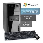 Ficha técnica e caractérísticas do produto Computador Dual Core G3260 4gb Hd 500gb Windows 7 3green Triumph Business Desktop