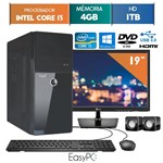 Ficha técnica e caractérísticas do produto Computador EasyPC Intel Core I3 4GB 1TB Dvd Windows 10 Monitor 19" LG 20M37A