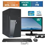 Ficha técnica e caractérísticas do produto Computador EasyPC Intel Core I3 4GB 1TB Monitor 15 LG 16M38A