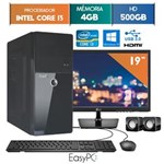 Ficha técnica e caractérísticas do produto Computador EasyPC Intel Core I3 4GB 500GB Windows 10 Monitor 19 LG 20M37A