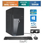 Ficha técnica e caractérísticas do produto Computador Easypc Intel Core I3 4Gb 500Gb Windows 10