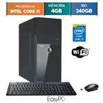 Ficha técnica e caractérísticas do produto Computador EasyPC Intel Core I3 4GB SSD 240GB Wifi Mouse e Teclado Sem Fio