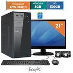 Ficha técnica e caractérísticas do produto Computador EasyPC Intel Core I3 8GB HD 500GB Monitor 21