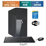 Ficha técnica e caractérísticas do produto Computador EasyPC Intel Core I3 8GB SSD 240GB Wifi Mouse e Teclado Sem Fio