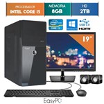 Ficha técnica e caractérísticas do produto Computador Easypc Intel Core I3 8Gb 2Tb Windows 10 Monitor 19" Lg 20M37A