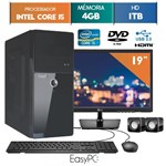 Ficha técnica e caractérísticas do produto Computador EasyPC Intel Core I5 4GB 1TB Dvd Monitor 19" LG 20M37A