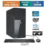 Ficha técnica e caractérísticas do produto Computador EasyPC Intel Core I5 4GB 500GB Dvd