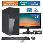 Ficha técnica e caractérísticas do produto Computador EasyPC Intel Core I5 4GB 500GB Monitor 23 LG 23MP55 HQ