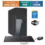 Computador EasyPC Intel Core I5 4GB SSD 120GB Wifi Mouse e Teclado Sem Fio