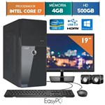Ficha técnica e caractérísticas do produto Computador EasyPC Intel Core I7 4GB 500GB Windows 10 Monitor 19 LG 20M37A