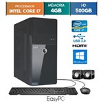 Ficha técnica e caractérísticas do produto Computador EasyPC Intel Core I7 4GB 500GB Windows 10