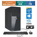 Ficha técnica e caractérísticas do produto Computador EasyPC Intel Dual Core 4GB 1TB Windows 10