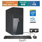 Ficha técnica e caractérísticas do produto Computador EasyPC Intel Dual Core 8GB 1TB