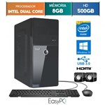 Ficha técnica e caractérísticas do produto Computador EasyPC Intel Dual Core 8GB 500GB Windows 10