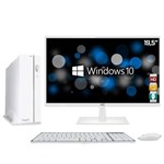 Computador Easypc Slim White Intel Core I3 4gb HD 1tb Monitor Led 19.5" Hq Hdmi Branco Bivolt