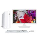 Computador Easypc Slim White Intel Core I5 8gb HD 3tb Monitor Led 15.6" Hq Hdmi Branco Bivolt