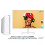 Computador EasyPC Slim White Intel Core I3 4GB HD 500GB Monitor LED 19.5" HQ HDMI Branco