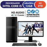 Ficha técnica e caractérísticas do produto Computador EasyPC Standard Intel Core I5 12GB HD 3TB HDMI USB 3.0 Monitor LED 19.5