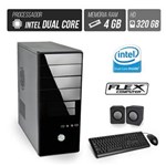 Ficha técnica e caractérísticas do produto Computador Flex Computer Starter Intel Dual Core 4Gb Hd 320Gb Áudio 5,1