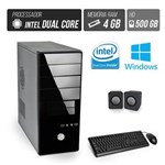 Ficha técnica e caractérísticas do produto Computador Flex Computer Starter Intel Dual Core 4Gb Hd 500Gb Áudio 5,1 Windows