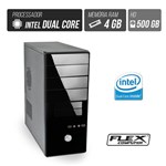 Ficha técnica e caractérísticas do produto Computador Flex Computer Starter Intel Dual Core 4Gb Hd 500Gb Áudio 5,1