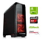 Ficha técnica e caractérísticas do produto Computador Gamer Amd A4 4000 4gb Hyperx Hd 500gb Hd 6570 Oc 4gb 3green Titan