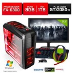 Ficha técnica e caractérísticas do produto Computador Gamer Neologic Amd Fx6300, Gtx1050Ti, 8Gb, 1Tb, Win 7, Monitor 21,5 - Nli80022