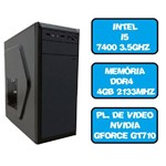 Ficha técnica e caractérísticas do produto Computador Gamer Pentium I5 7400 Quad 3.5 Ghz HDMI 4Gb Nvidia Gforce GT710