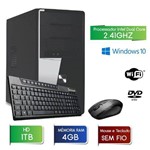 Computador 3green Fast Intel Dual Core 2.41ghz 4gb Hd 1tb Wifi Dvd Mouse Teclado Sem Fio Windows 10