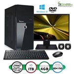 Ficha técnica e caractérísticas do produto Computador 3green Ideal Monitor 19.5" Acer Quad Core 4gb Hd 1tb Dvd Mouse Teclado S/ Fio Windows 10