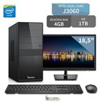 Ficha técnica e caractérísticas do produto Computador 3Green Intel Dual Core J3060 4Gb 1Tb com Monitor Led 18.5 Hdmi Usb 3.0 Mouse Teclado
