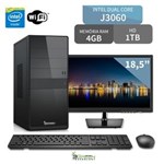 Ficha técnica e caractérísticas do produto Computador 3Green Intel Dual Core J3060 4Gb 1Tb com Monitor Led 18.5 Wifi Hdmi Usb 3.0 Mouse e Teclado