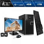 Ficha técnica e caractérísticas do produto Computador ICC IV2342CM18 Intel Core I3 3.20 Ghz 4GB HD 1TB DVDRW Kit Multimídia Monitor LED 18,5" HDMI FULLHD
