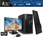 Ficha técnica e caractérísticas do produto Computador ICC IV2342CWM18 Intel Core I3 3.20ghz 4GB HD1TB DVDRW Kit Multimídia Monitor LED 18,5" HDMI FULLHD Windows 10