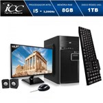 Ficha técnica e caractérísticas do produto Computador ICC IV2582CWM18 Intel Core I5 3.20ghz 8GB HD 1TB DVDW Kit Multimídia Monitor LED 18,5" HDMI FULLHD Windows 10
